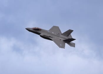 An F-35A in flight.