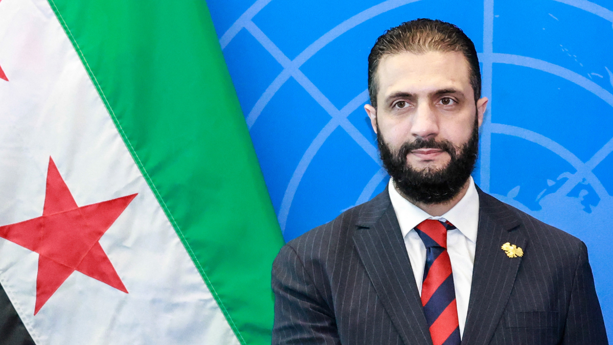 Syrian President Ahmed al-Sharaa during a visit to the United Nations General Assembly