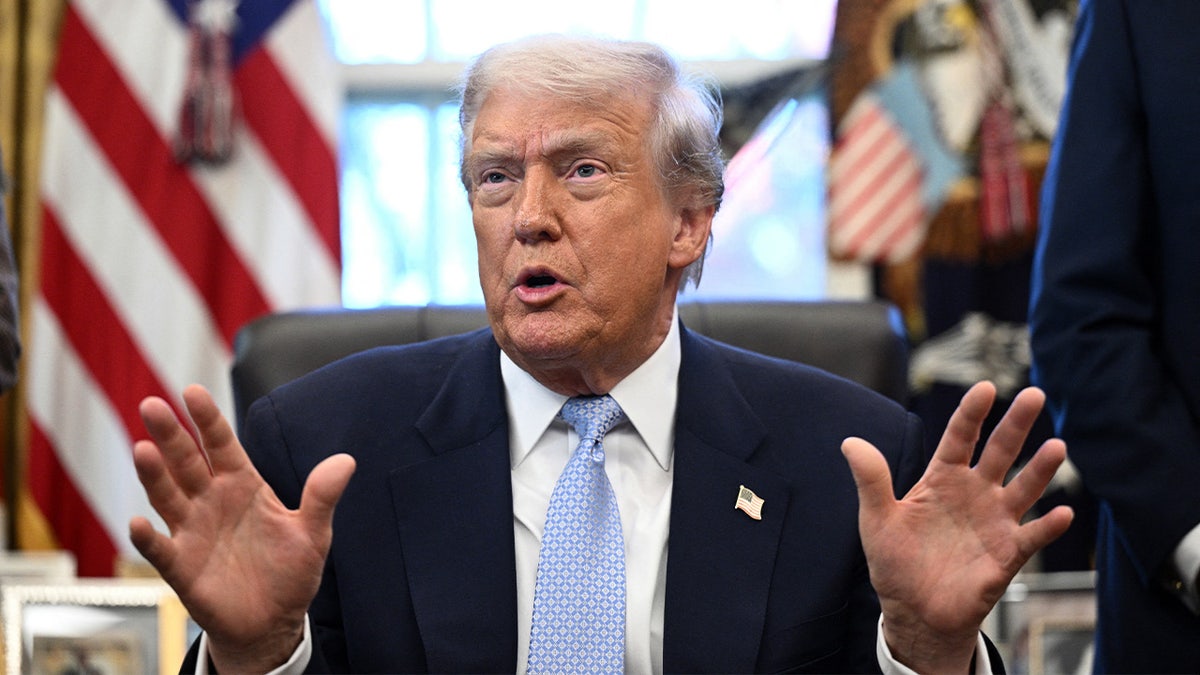 President Trump during Oval Office meeting