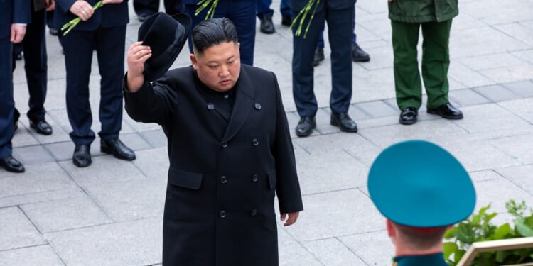 Kim Jong-un at a memorial in Vladivostok, Russia.