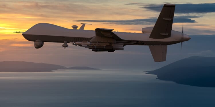 An MQ-9 Reaper drone in flight.