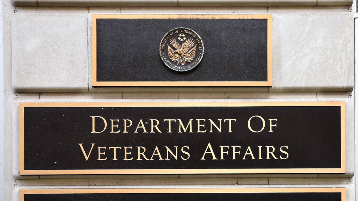 Sign outside the Department of Veterans Affairs.