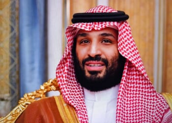 Mohammed bin Salman appears at event in California.