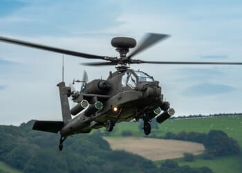 Apache helicopter of the British Army
