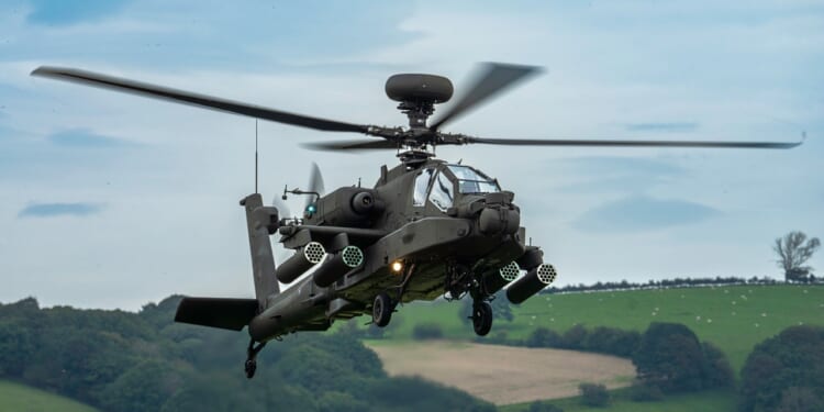 Apache helicopter of the British Army