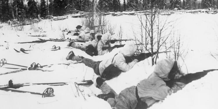 A Finnish ski patrol during the Winter War.