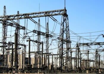 An electrical substation.