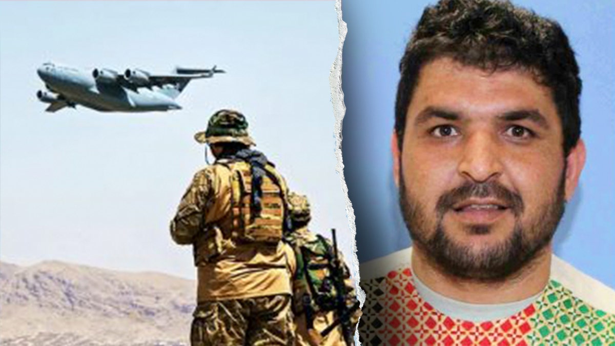 Afghan withdrawal scene and DC ambush suspect composite