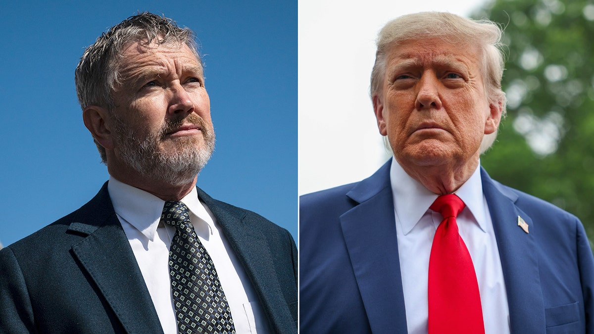 Left: Rep. Thomas Massie; Right: President Donald Trump