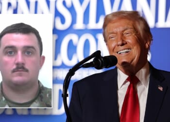 Trump gives update on wounded National Guard member Andrew Wolfe during speech