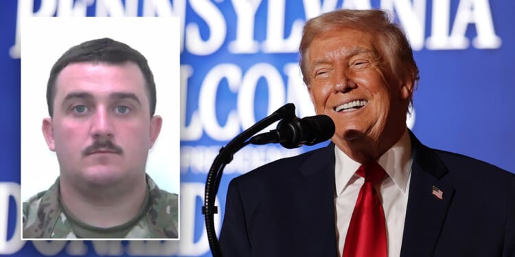 Trump gives update on wounded National Guard member Andrew Wolfe during speech