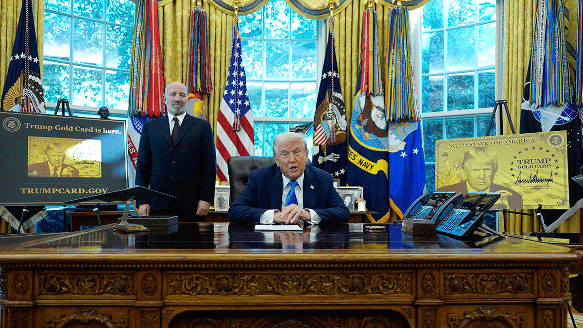 President Trump and Howard Lutnick in the Oval Office.