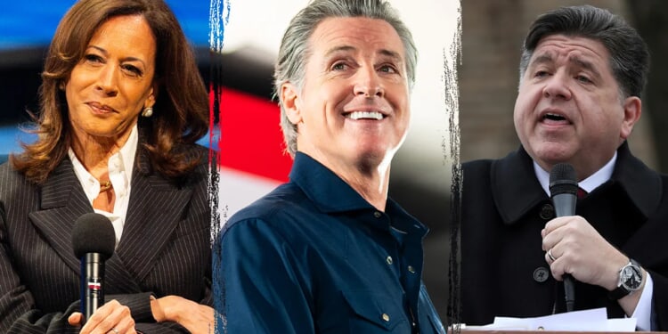 Harris, Newsom, Pritzker Sharpen participate at major Democratic Party summit