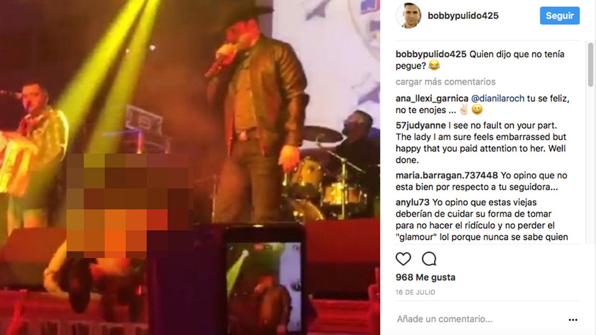 Bobby Pulido posts fan image from concert