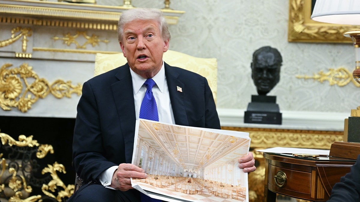 Trump holding new ballroom images