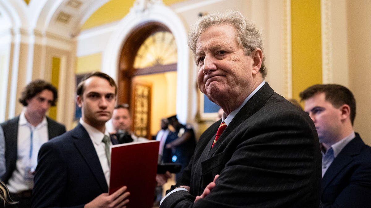 Sen. John Kennedy, R-La., outside of the Senate chamber