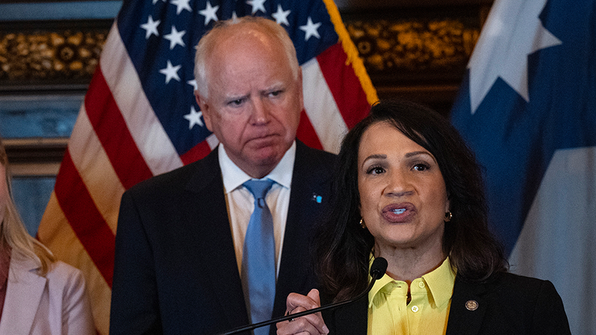 Gov. Tim Walz and Minnesota House Speaker Lisa Demuth