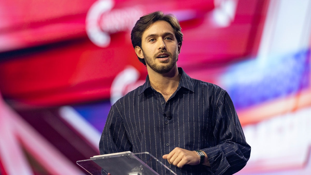 Omer Shem Tov speaking at AmFest