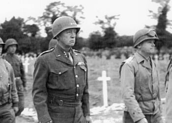 George S. Patton at a funeral.