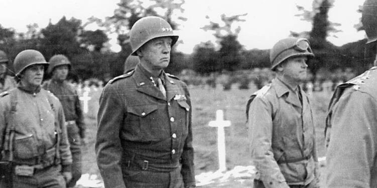 George S. Patton at a funeral.