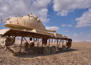 An Israeli dummy tank used for training.