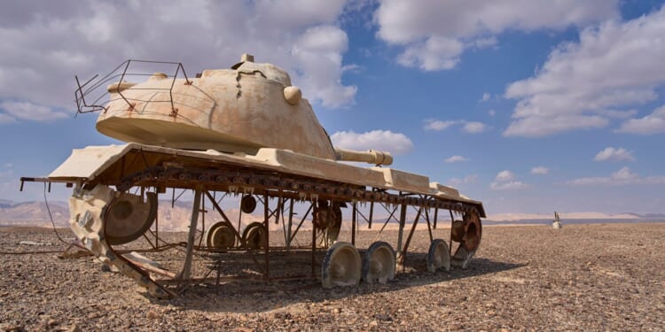 An Israeli dummy tank used for training.