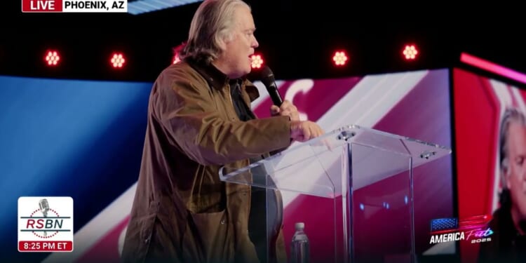 ‘This Is A Proxy On ’28’: Steve Bannon Weighs In On Conservative Movement’s Future At AmericaFest Amid Ideological Rift