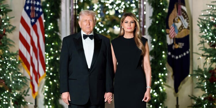 President Trump, Melania Trump's White House Christmas portrait revealed