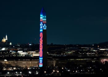 Washington Monument illuminated New Year's Eve for America's 250th birthday