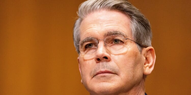Scott Bessent at his confirmation hearing.