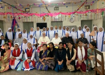 Sister Tiziana Merletti meets with nuns and aspirants at Mary House in Tejgaon, Dhaka, Bangladesh, in December 2025