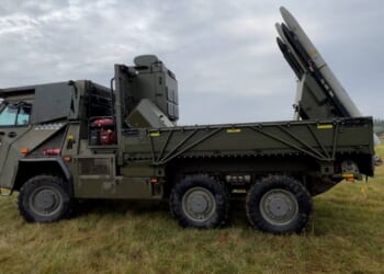 A Ukrainian Raven SAM launcher.