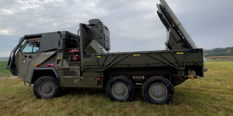 A Ukrainian Raven SAM launcher.