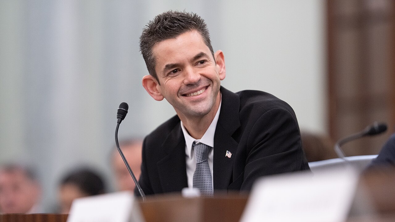 Jared Isaacman at a Senate confirmation hearing.