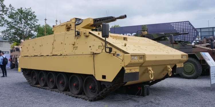 A Boxer armored vehicle on display in Germany.