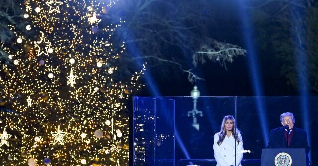 Donald and Melania Trump Light the National Christmas Tree