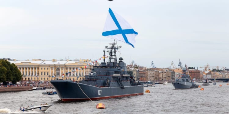 Navy Day in St. Petersburg, Russia.