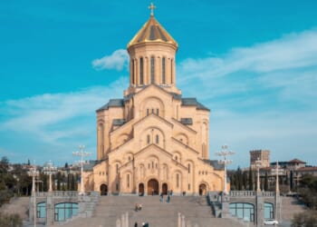 Church landmark in Tbilisi, Georgia.