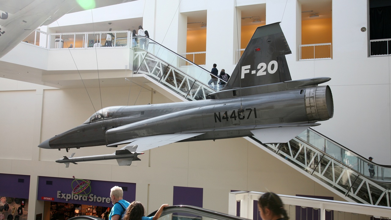 An F-20 Tigershark on display.