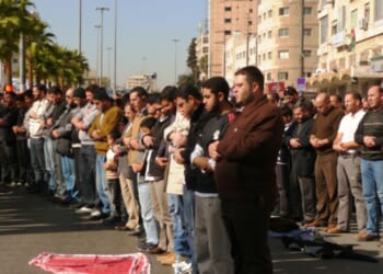 Muslim Brotherhood praying in Jordan.