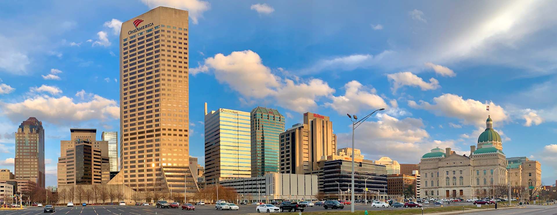 Downtown Indianapolis is seen on March 10, 2021. | Credit: John McDonnell/The Washington Post/Getty Images