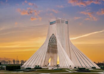 Azadi Tower in Tehran, Iran.