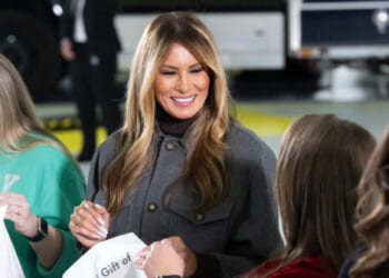 Melania Trump Delivers Remarks Ahead of Putting Together Care Packages for Troops