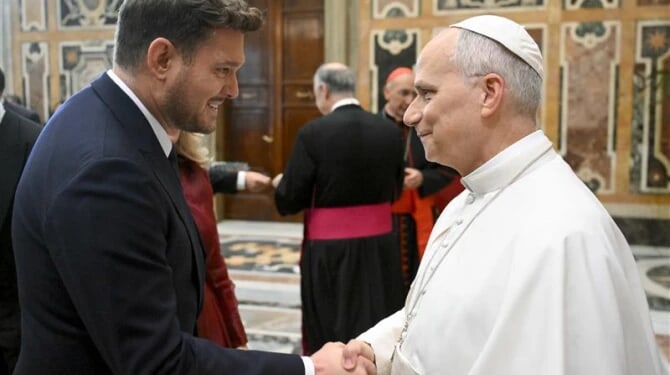 Michael Buble and Pope Leo