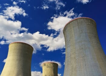 Nuclear energy power plant.