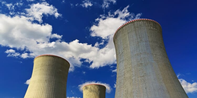 Nuclear energy power plant.