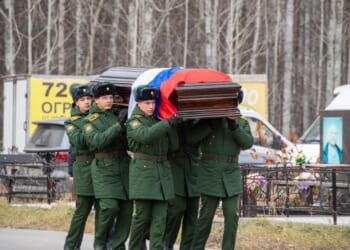 Funeral of a Russian army serviceman, a war correspondent, killed in the war with Ukraine.