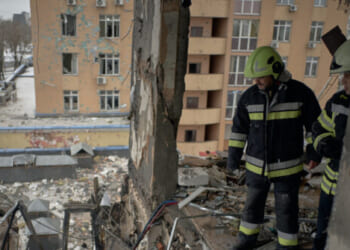 Russia Bombards Kyiv With Drone and Missile Strikes