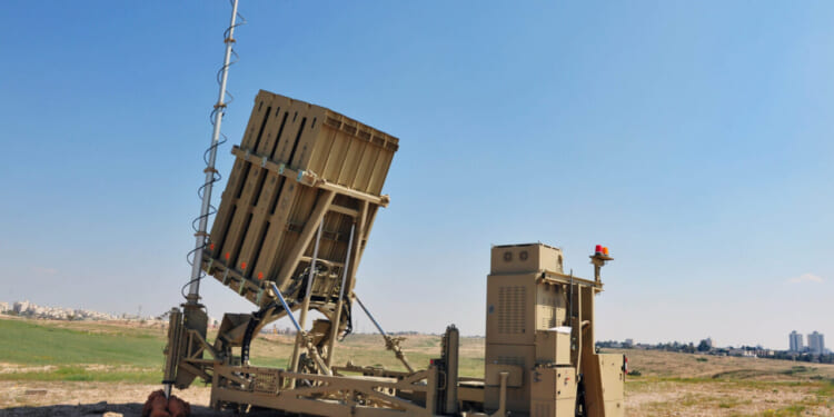 An Israeli missile defense system "Iron Dome" deployed for the first time today in Beer Sheva, southern Israel.