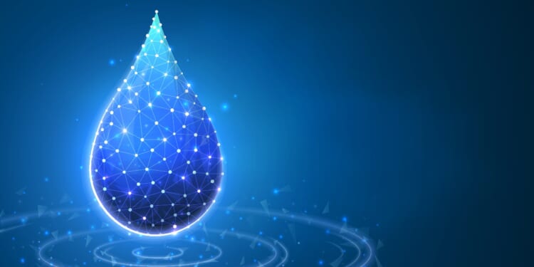 Water droplet used for technology